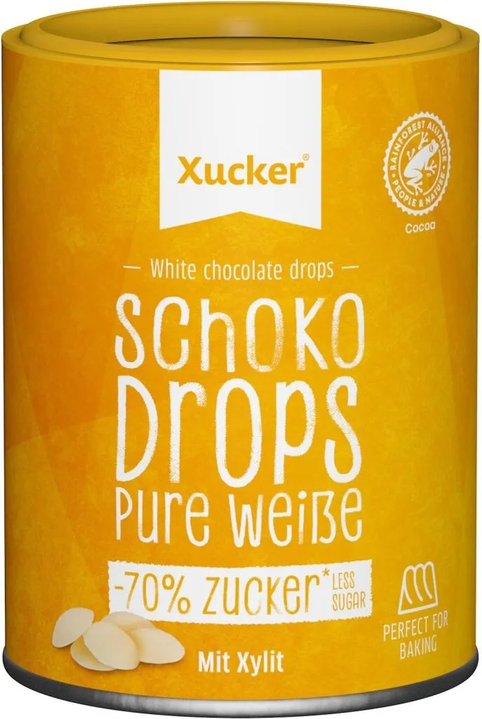 Xucker Schoko Drops weiße Schokolade 200g