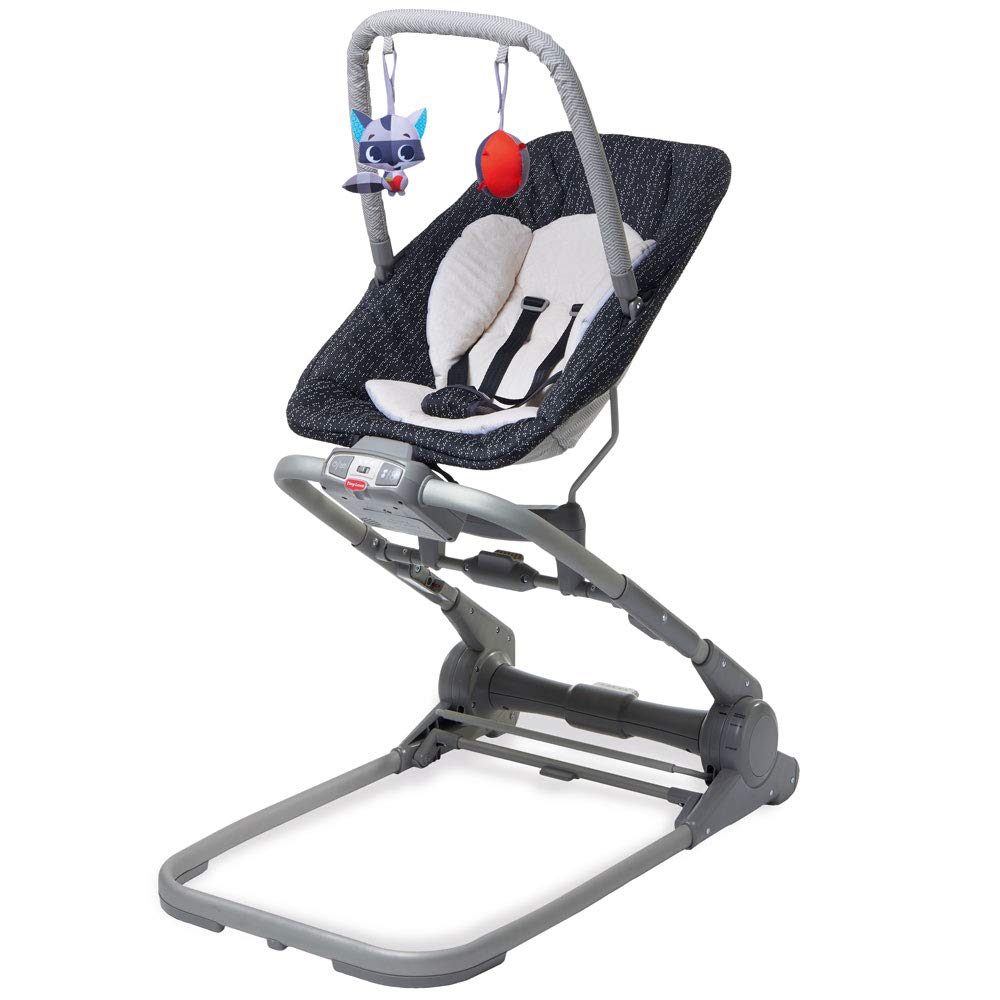 Tiny Love 3-in-1 Close To Me Bouncer Luxe baby swing, reclining seat and high chair, always at eye level, gray