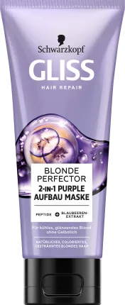 Hair cure blonde Perfector, 2-in-1 purple structure mask, 200 ml