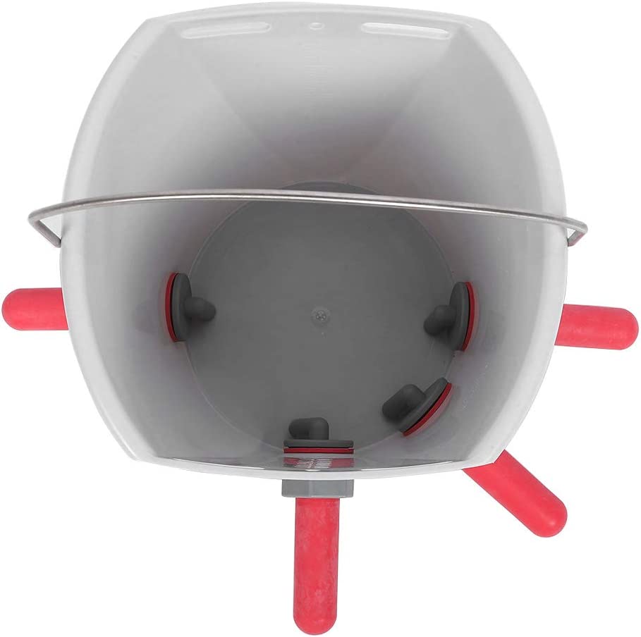 Demeras Nipple Lamb Milk Bucket, Five Types Calf Milk Bucket Lamb Milk Bucket with Scale Mounting Type Nipple for Cattle (Four Mouths)