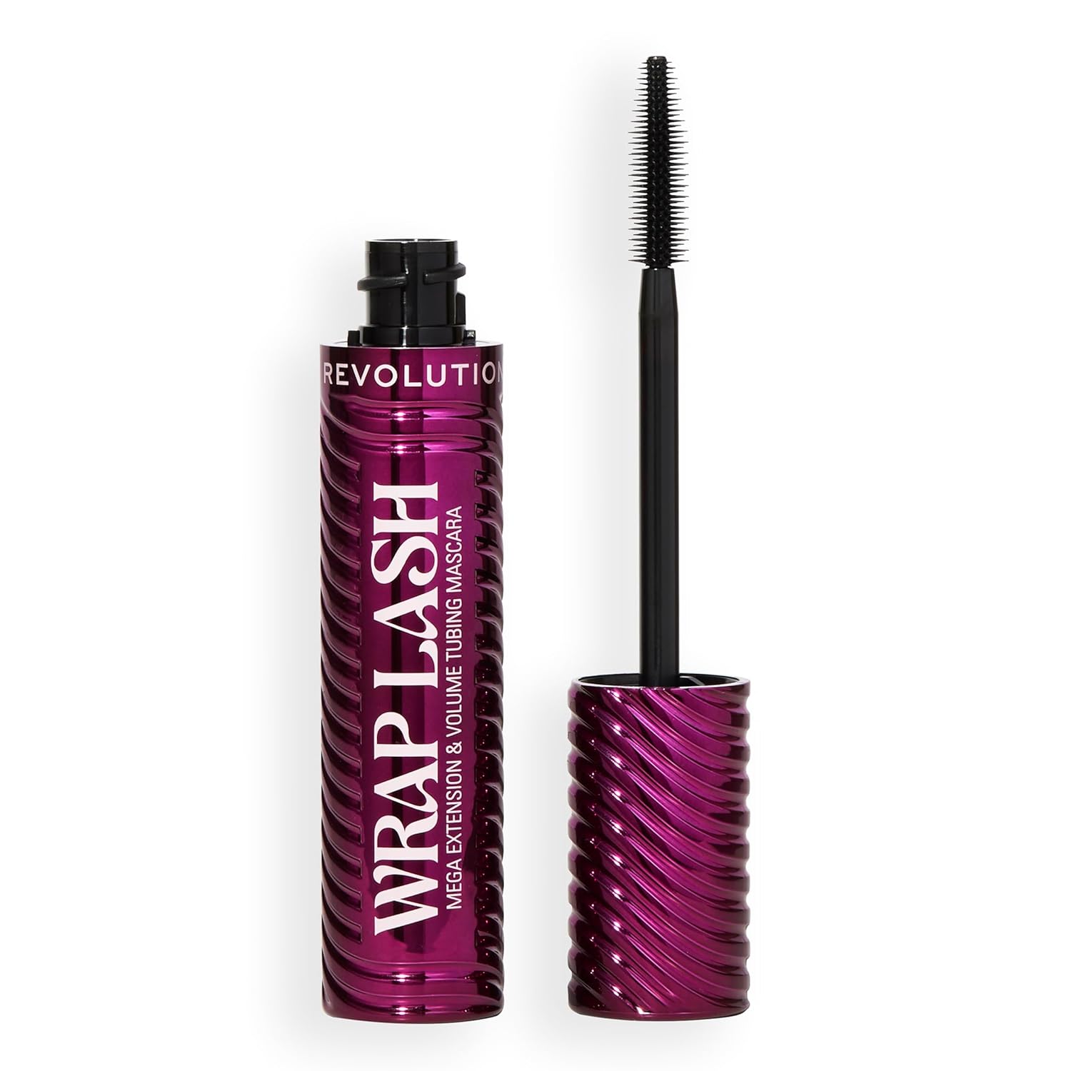 Revolution Wrap Lash Tubing Mascara, Smudge-proof & Waterproof for Maximum Length and Volume, Vegan & Cruelty Free, Burgundy, 8.5 ml
