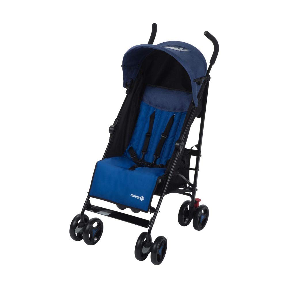 Safety 1st Rainbow Buggy - Manoeuvrable & Compact Folding Pushchair with Multi-Adjustable Backrest and Padded Seat - Blue Chic