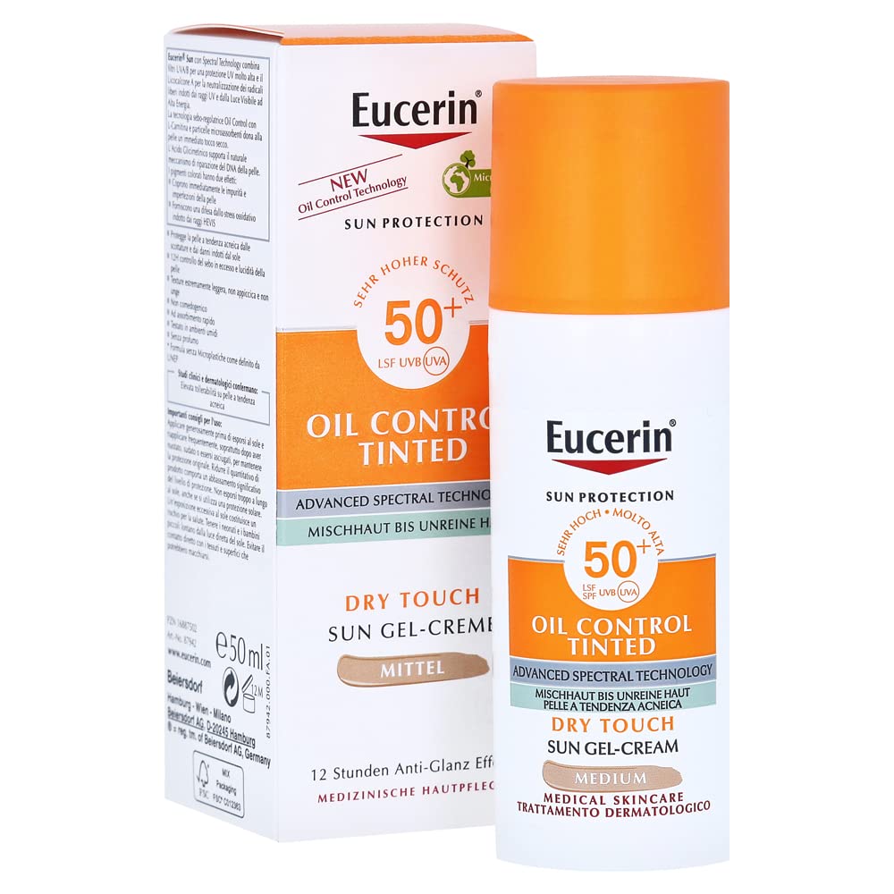 Eucerin Sun Oil Control Snipped Face Gel Cream SPF50+ Medium