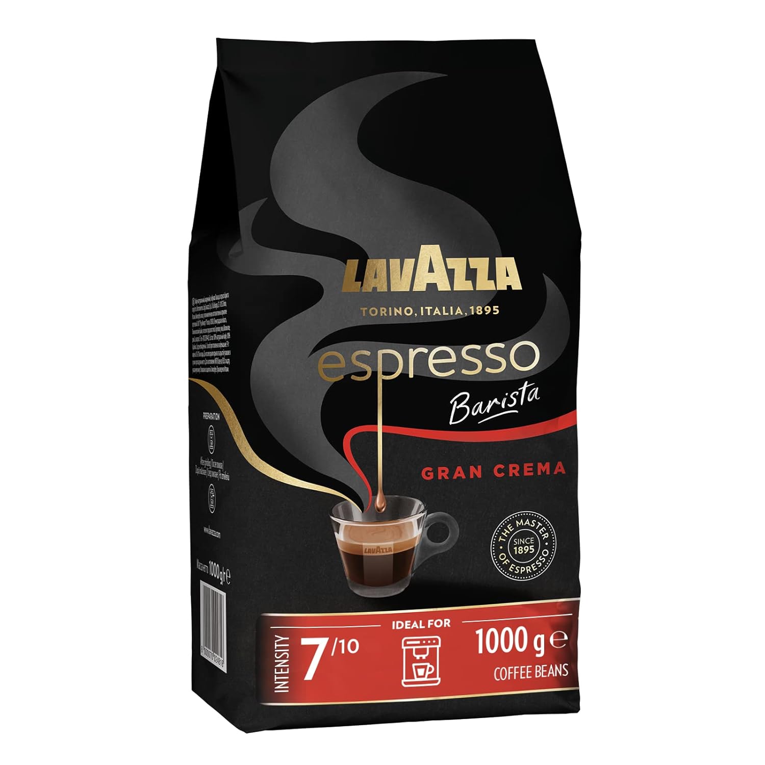 Lavazza Coffee Beans Espresso Barista Gran Crema, 1-Pack (1 x 1 kg)