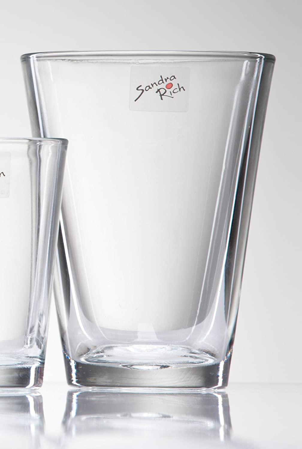 Glass vase Coni conical 15 cm Ø 11 cm clear by Sandra Rich
