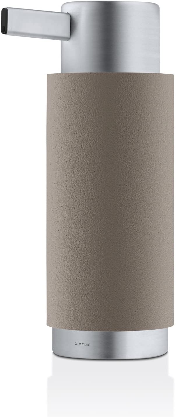 Blomus Ara Soap Dispenser-Taupe-Stainless Steel/Polystone