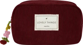 Soapland cosmetic bag bordeaux cord look "lovely things", 1 piece