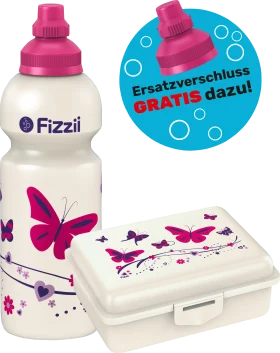 Fizzii Set lunchbox and bottle pearl white, 1 pc