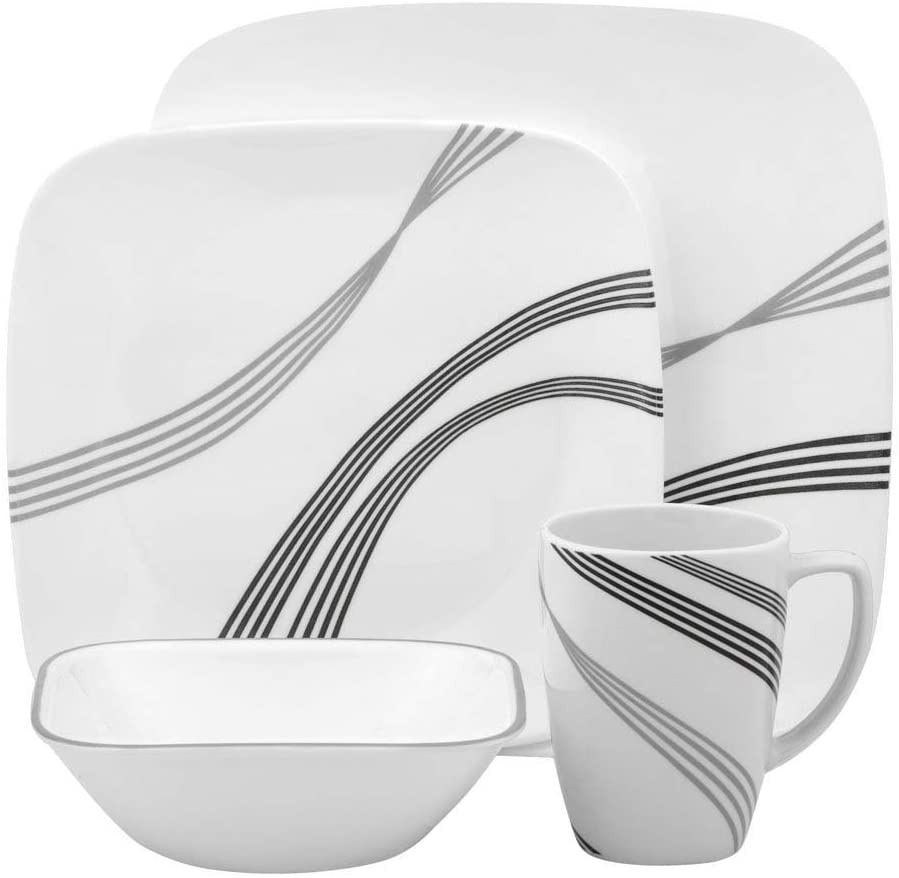 Corelle Urban Arc Square 16pc Dinner Set