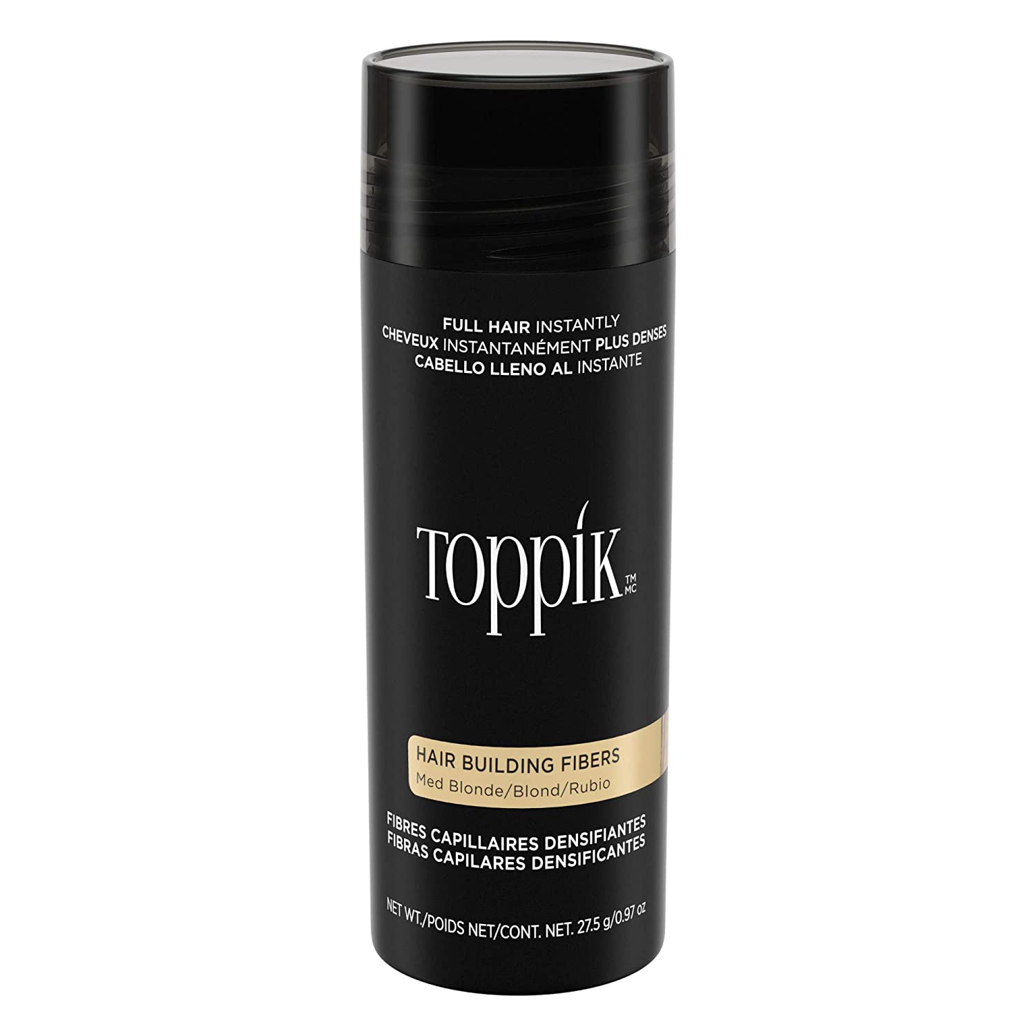  TOPPIK Hair Building Fibers Medium Blonde, 1 Pack (1 x 27.5g), ‎medium blonde