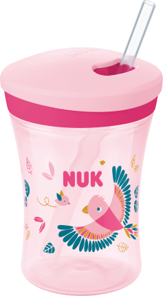 NUK Evolution Action Cup, pink, from 12th month, 230 ml, 1 pc