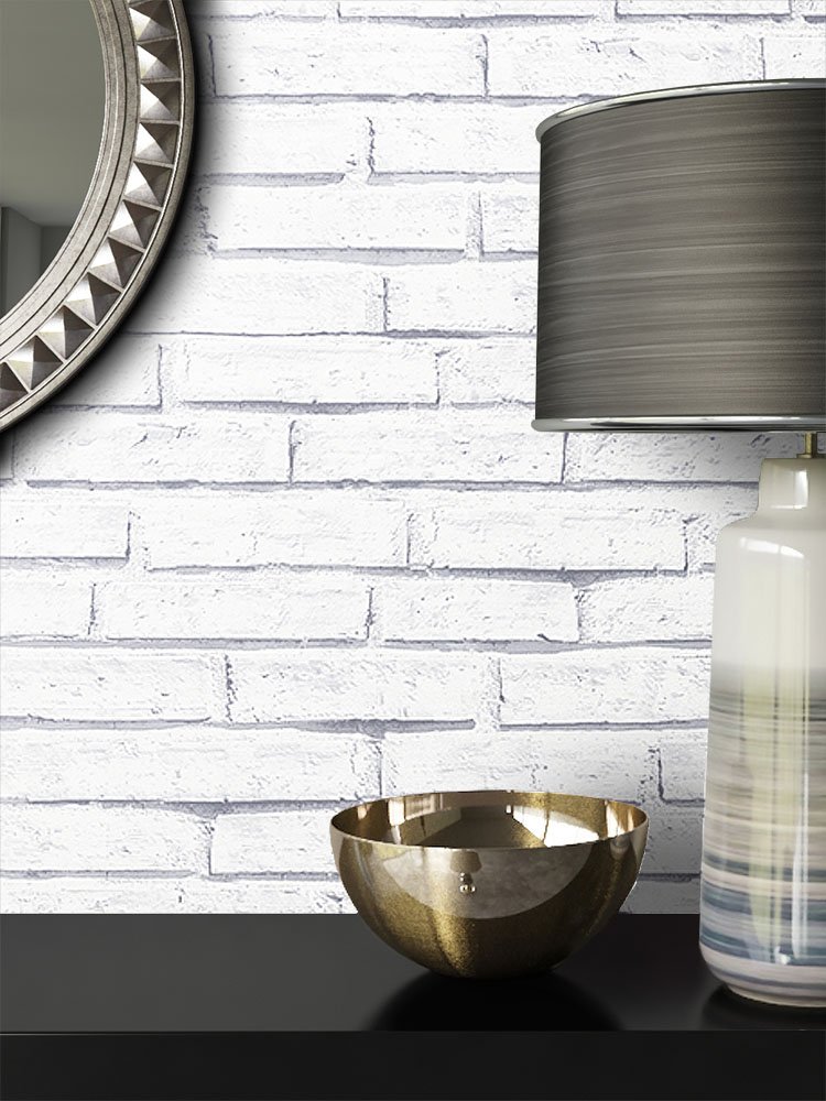 Newroom Design Wallpaper Stone-Look White Natural Stone | Attractive Elegant Wallpaper Sto