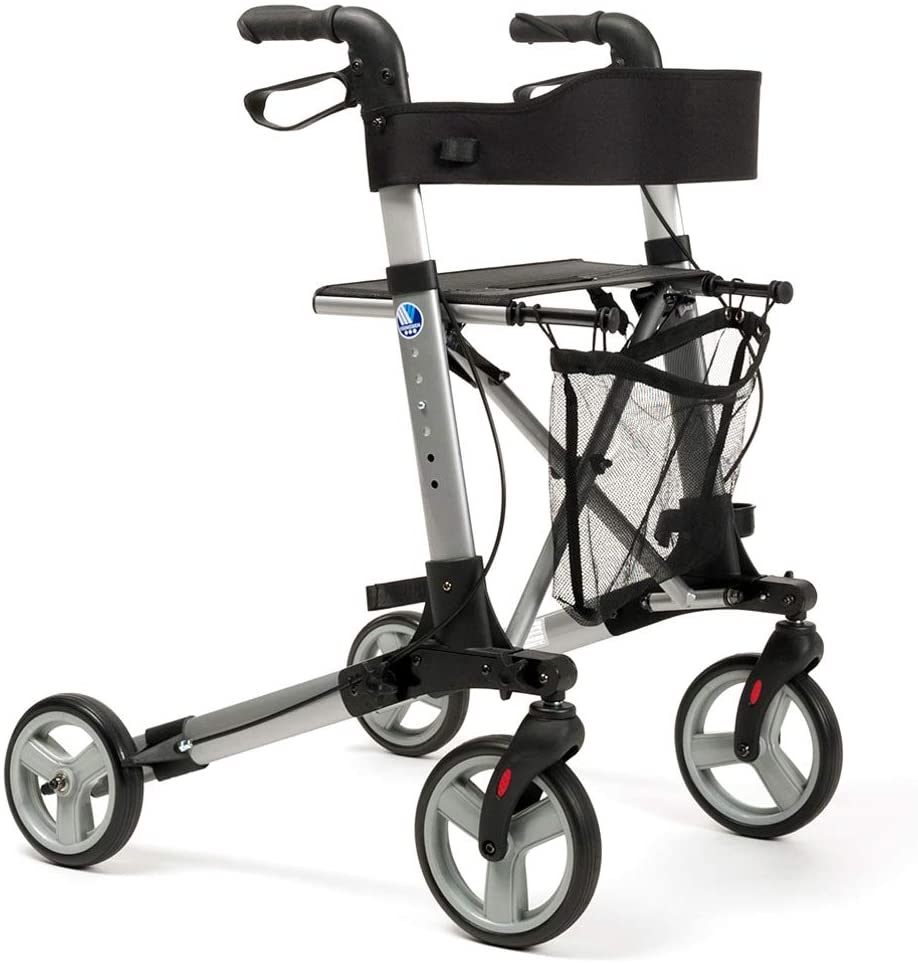 FabaCare Quadri Light Foldable Lightweight Aluminium Rollator with Full Equ