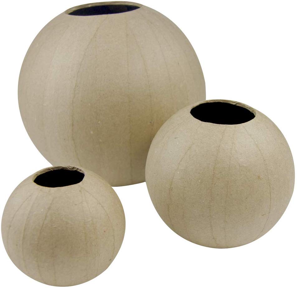 Decopatch Small Ball Vase, Beige