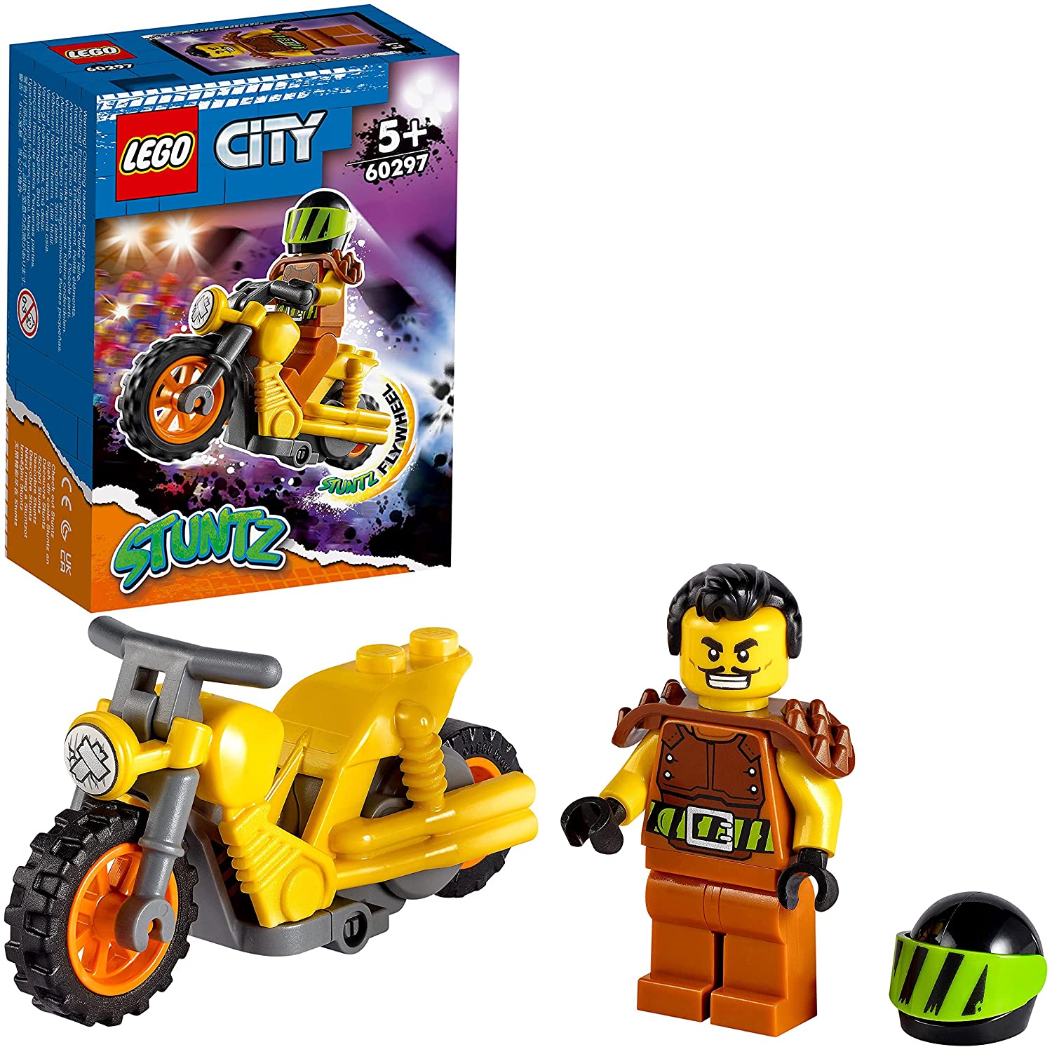 LEGO 60297 City Stuntz Power Stunt Bike Set Flywheel Motorcycle and Racer W