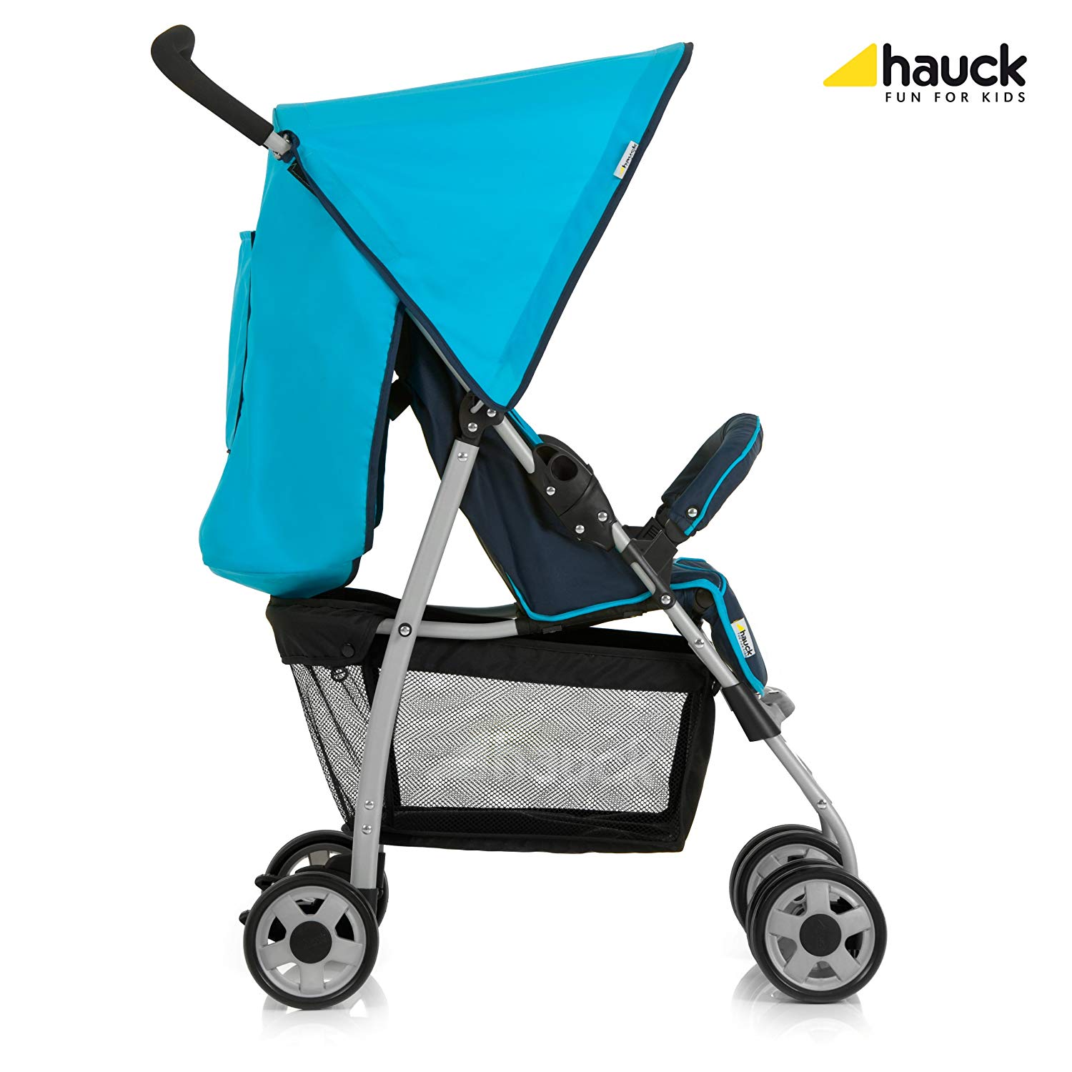 Hauck Lightweight Stroller up to 18 kg with reclining function from birth, small foldaway, sun canopy, large basket