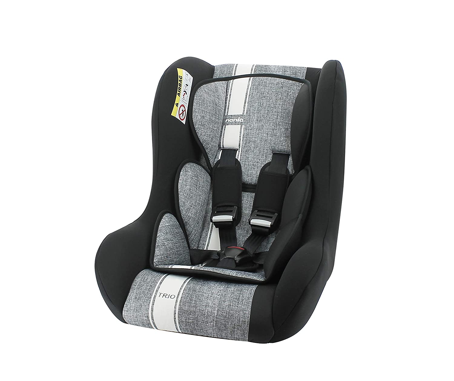Nania Car Seat Trio Group 0/1/2, Back up to 13 kg, Made in France, Linea Grey 0-25 kg