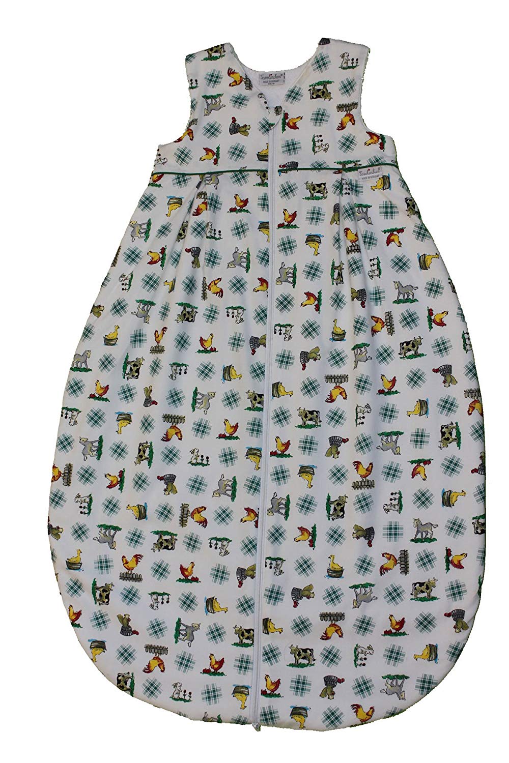 Tavolinchen 35/2251-85-110 Terry Cloth Sleeping Bag Farmyard Size 110 cm Green