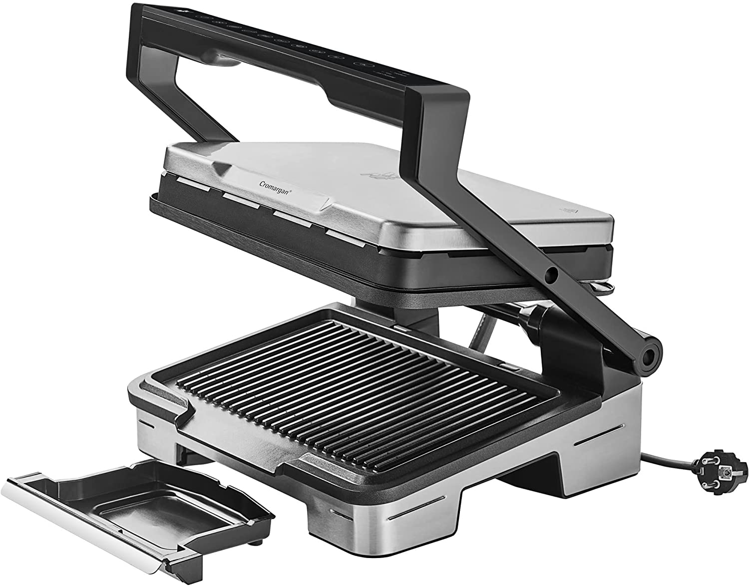 WMF Profi Plus Contact Grill Perfection, Electric Grill 2000 W, 6 Programmes, Sensor Technology, Coated Plates, Panini Grill, Matte Stainless Steel