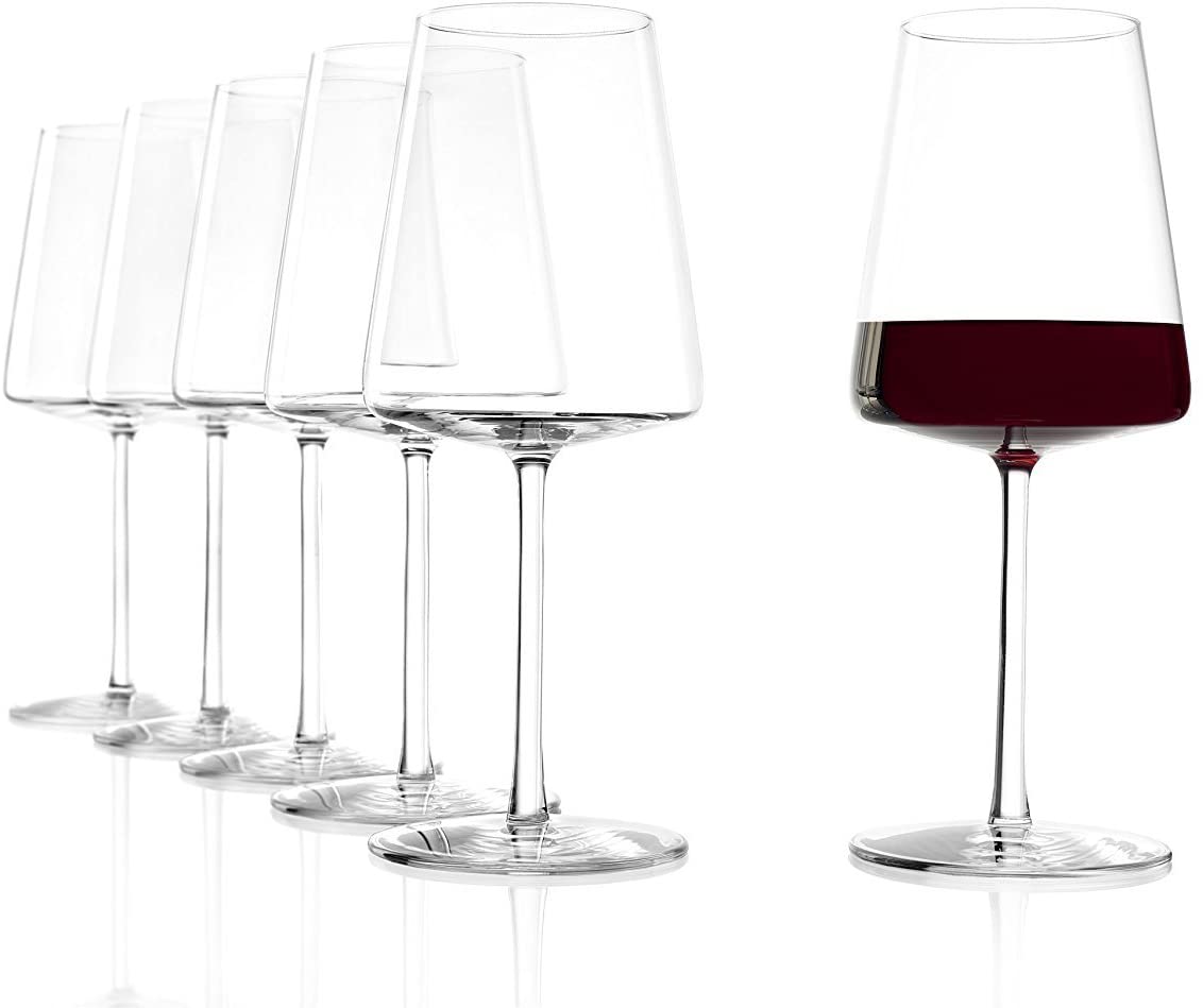 Stölzle Lausitz Red Wine Goblets Power 520 ml I Red Wine Glasses Large Set 