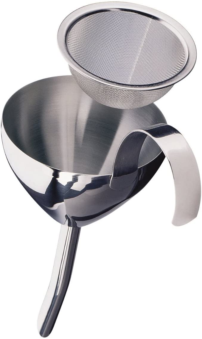 Cilio, Stainless Steel Wine Funnel with Strainer
