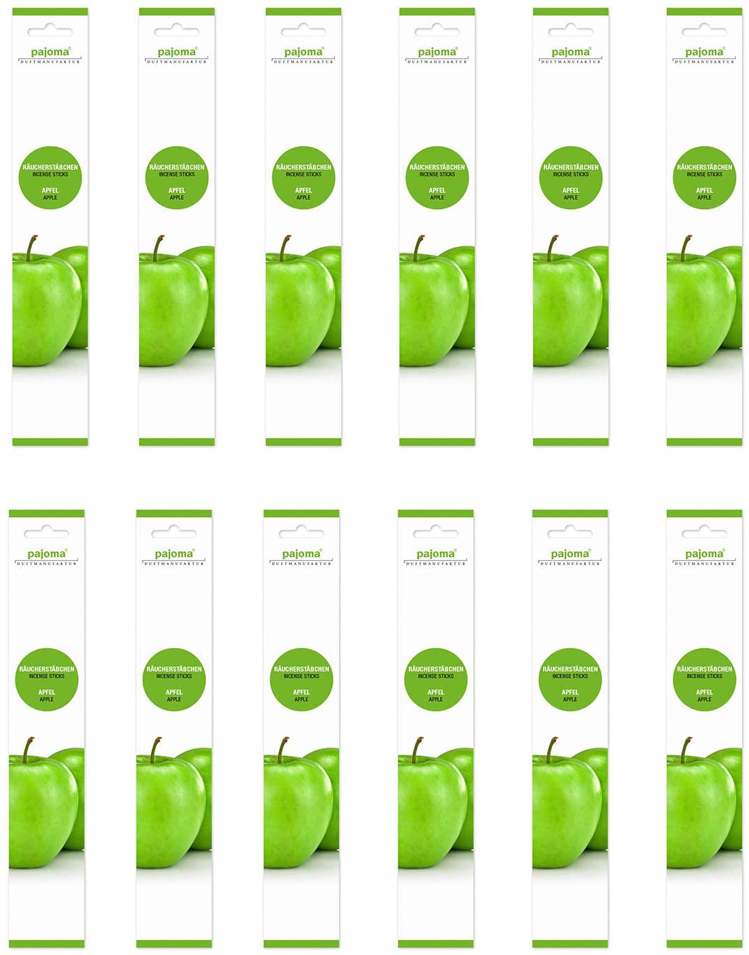 Pajoma Apple Incense Sticks 12 Packs Of 10, grün