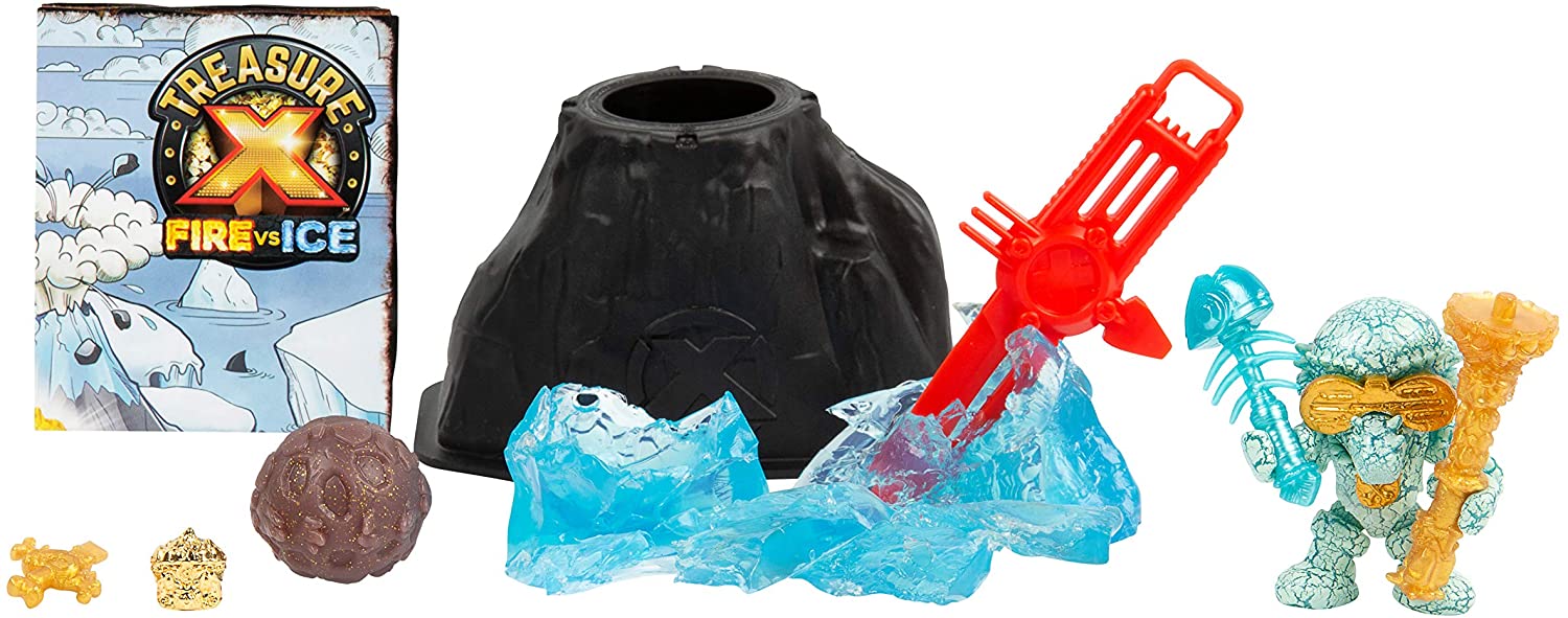 Treasure X - Dino Hunter Pack Fire Vs Ice, Set Figures For The Hunting Of T