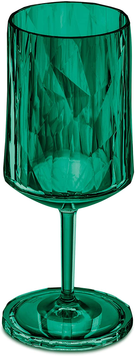 Club No. 4 Wine Glass 350 ml Transparent Emerald Gre
