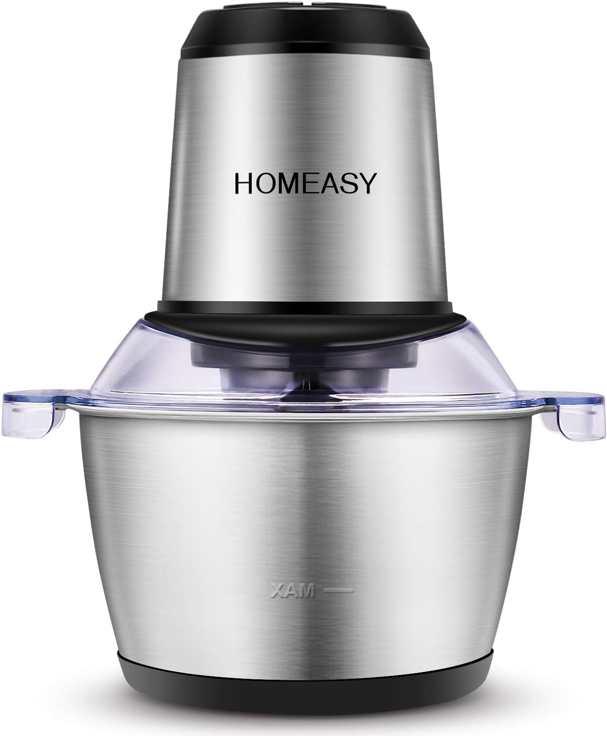 HOMEASY Electric Kitchen Chopper 350 W Multi Chopper with 2 L Stainless Steel Container, 2 Speed ​​Levels, 4 Stainless Steel Knives, Universal Chopper for Meat, Onions, Fruit, Vegetables