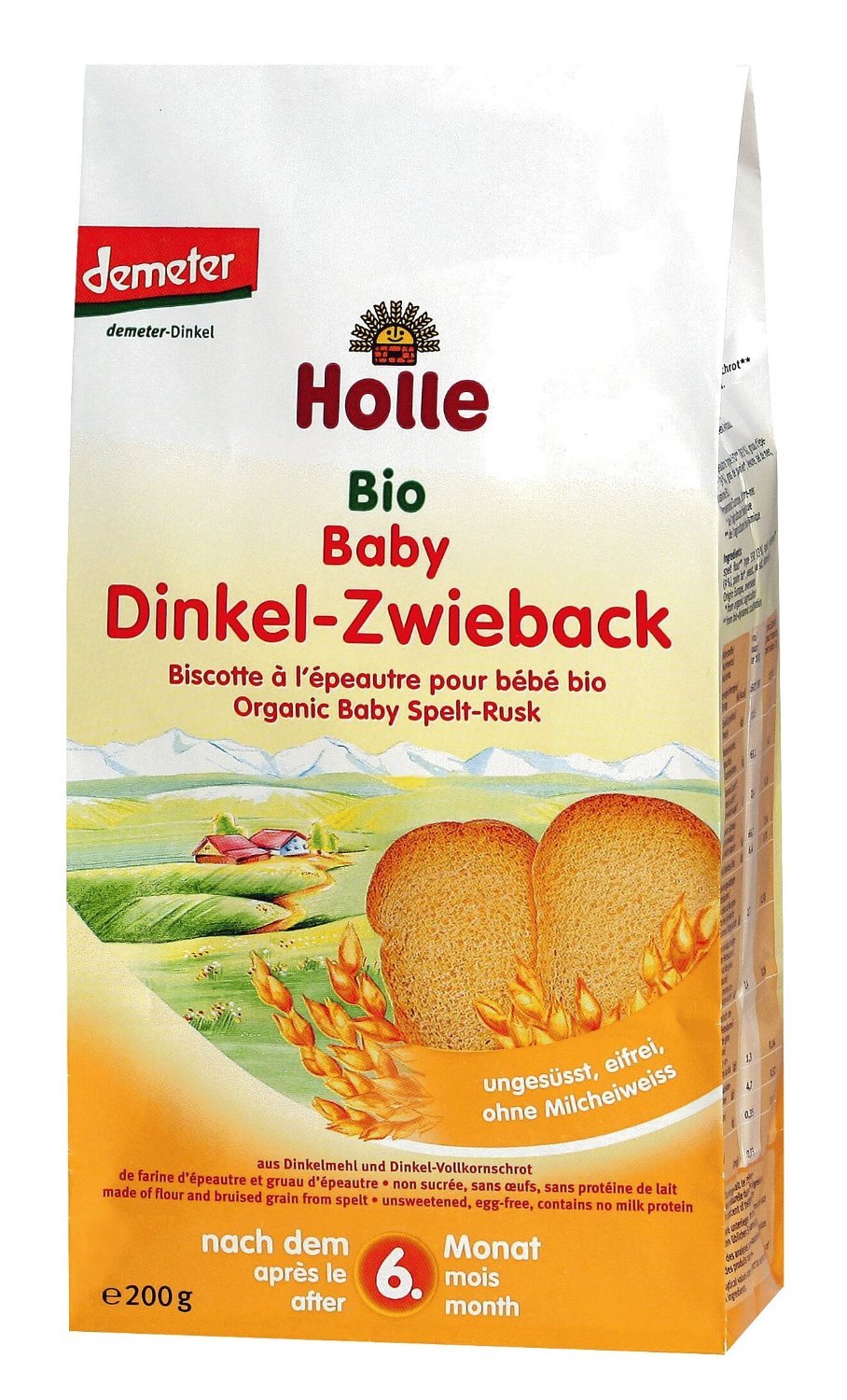 Holle Bio-Babyzwieback Dinkel (6 x 200 gr)