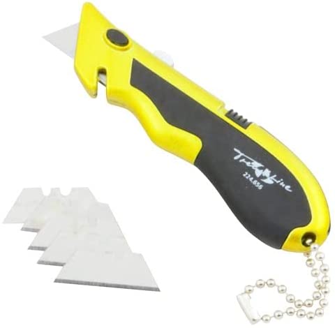 TrendLine Mini Multi-Purpose Knife 5 Replacement Blades Carpet Cutter Knife
