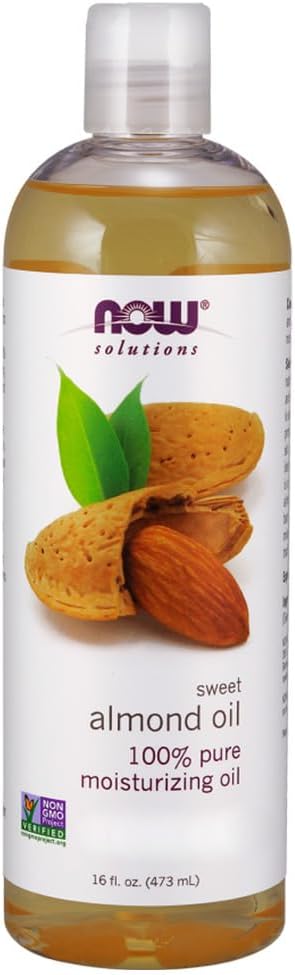 Now Foods Solutions Sweet Almond Oil, 473 ml, Laboratory Tested, Soy Free, Vegan, GMO Free