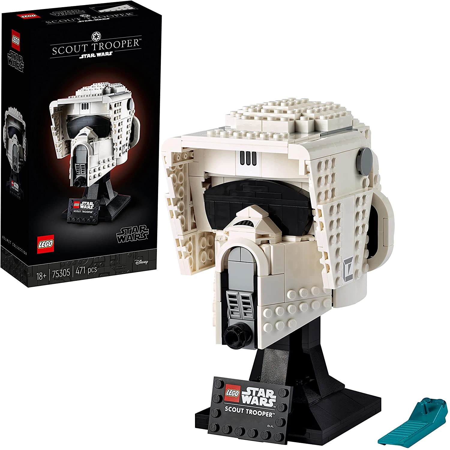LEGO 75305 Star Wars Scout Trooper Helmet Construction Kit for Adults, Deco