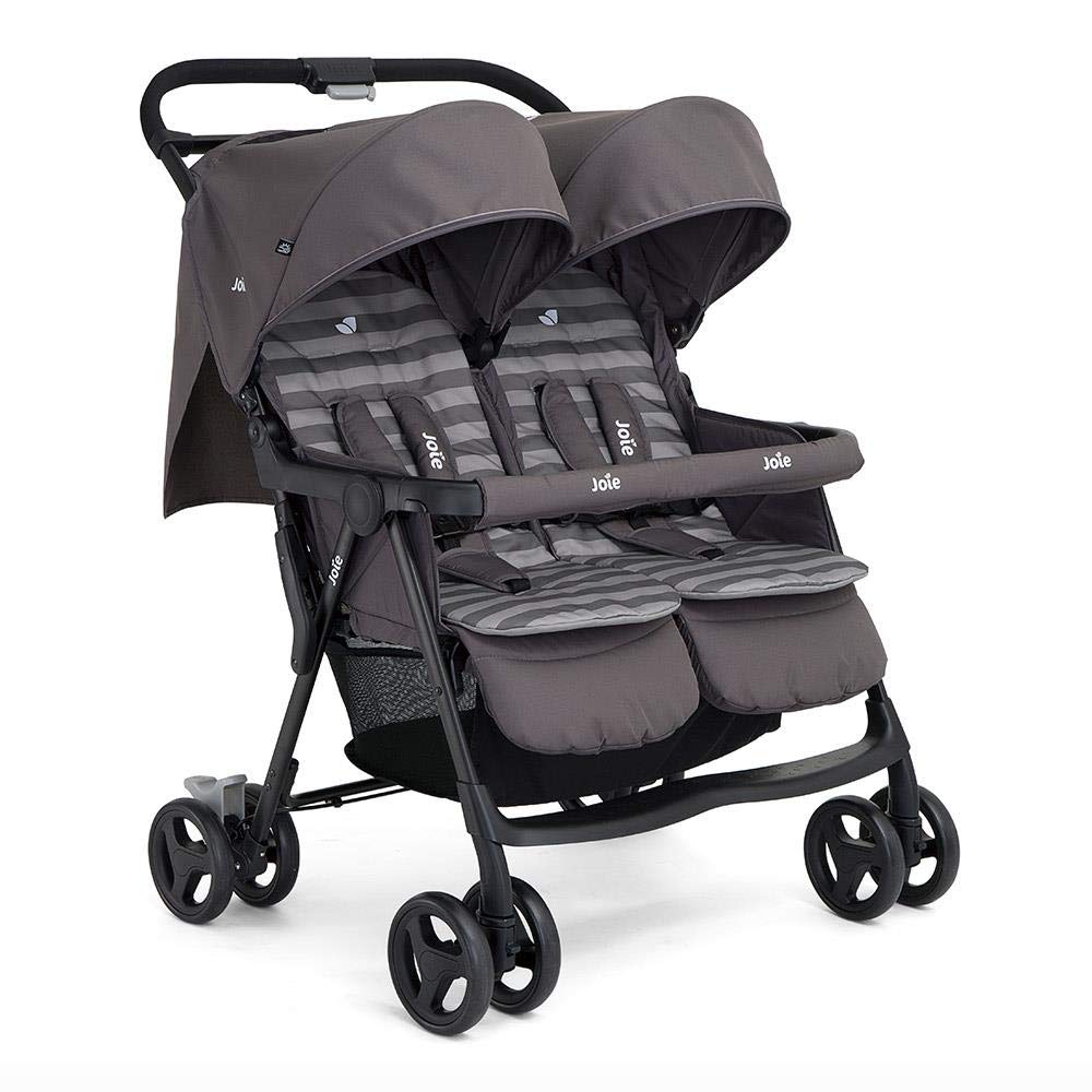 Joie Aire Twin Twin Buggy with Rain Cover Dark Pewter