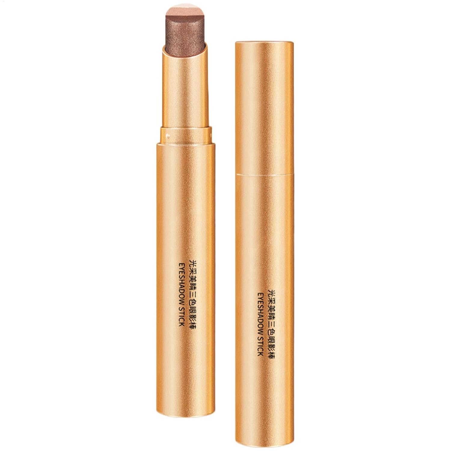 Gradient Eyeshadow Stick, Shimmer Eyeshadow Pen, 3 Colors Eyeshadow Stick Rotating Glitter Color Gradient Eyeshadow Stick Long-Lasting Waterproof Shimmer Cream Eyeshadow Stick