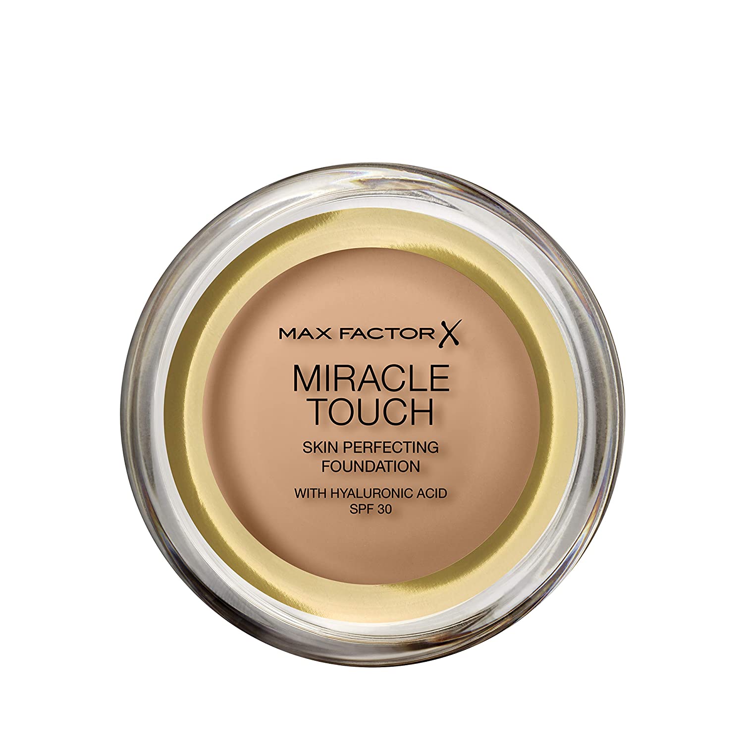 Max Factor Miracle Touch Foundation in Colour 75 Golden - Intense, Powdery Makeup for a Flawless Skin - With SPF 30