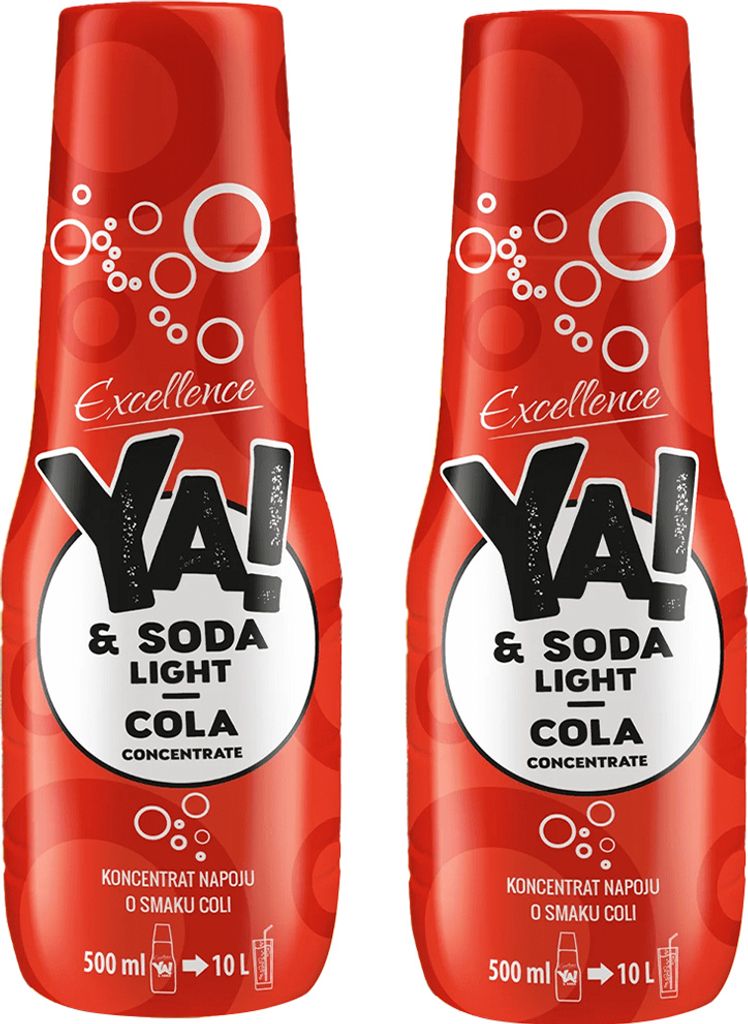 YA!&SODA cola light Sirup 500ml, 2 Stück