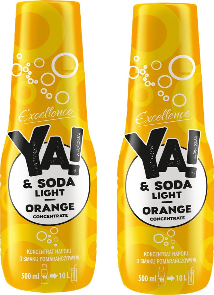 YA!&SODA Orangensirup leicht 500ml, 2 Stück