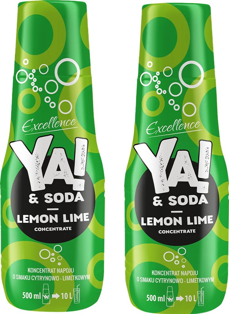 YA!&SODA Zitronen-Limetten-Sirup classic 500ml, 2 Stück