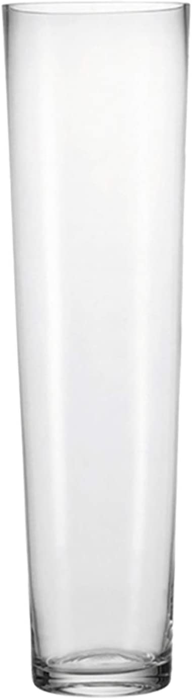 LEONARDO HOME Leonardo Conical Floor Vase, Handmade Glass Vase, Conical Shaped Flower Vase, Decorative Vase Made of Glass, with Solid Ice Base, Height 60 cm, 029547