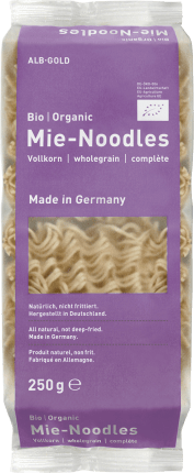 Organic Mie noodles, whole grain without egg, 250 g