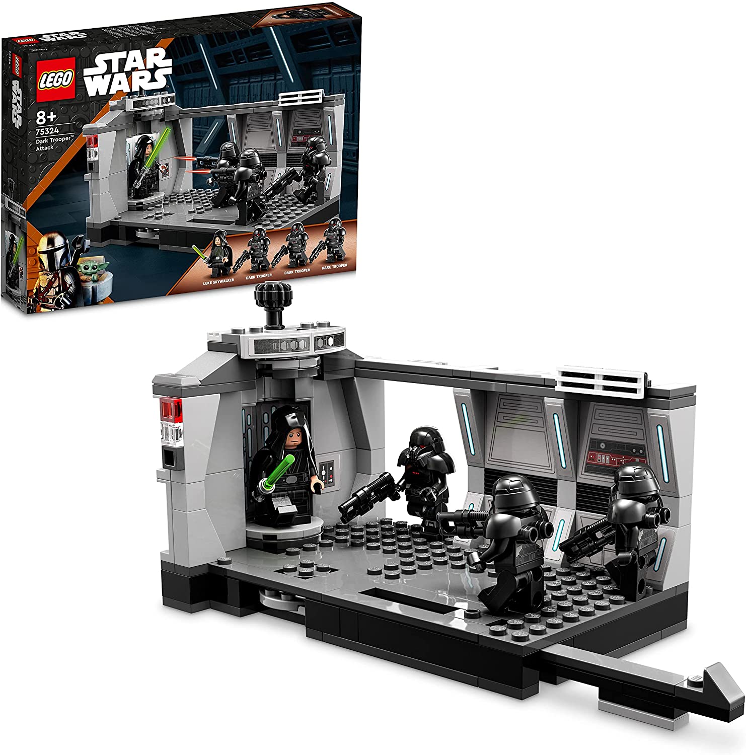 LEGO 75324 Star Wars Attack of the Dark Trooper, Set of Luke Skywalker with