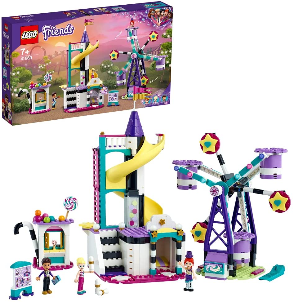LEGO 41689 Friends Magic Ferris Wheel with Slide, Amusement Park with Magic