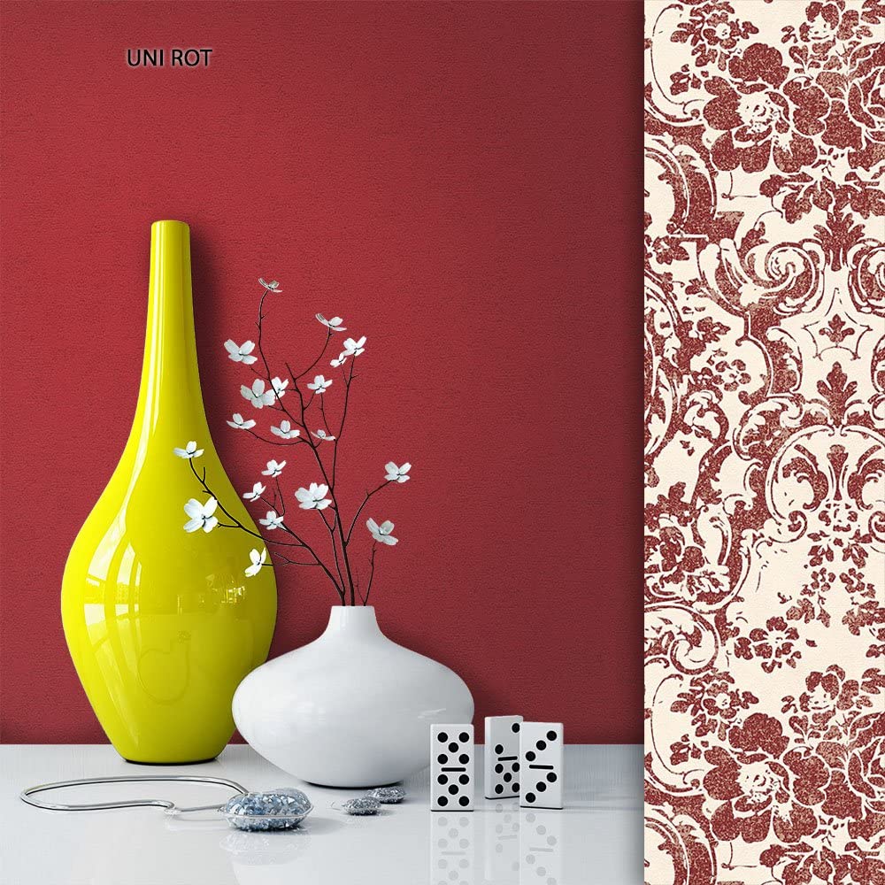 Newroom Design Newroom Wallpaper Cream Metallic Red Classic Traditional Neo Classical Fun 