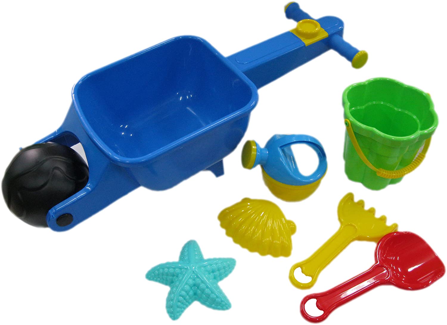 Wheelbarrow Small With Bucket Set Flower And Watering Can Small 7 Pieces (S