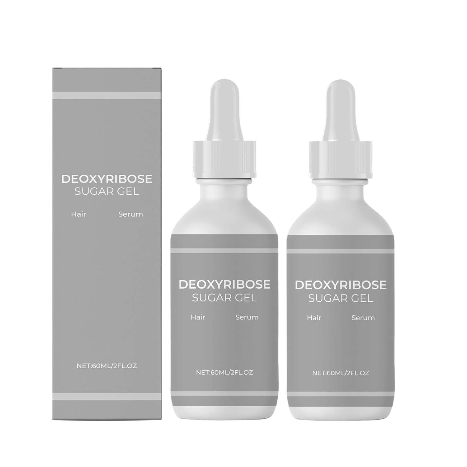 Deoxyribose Sugar Hair Growth Serum, Deoxyribose Sugar Gel for Hair Growth, Hair Thickening Gel, Deoxyribose Sugar Gel Hair Growth, Mild Safe Hair Oil, for Men and Women (2 Pieces)