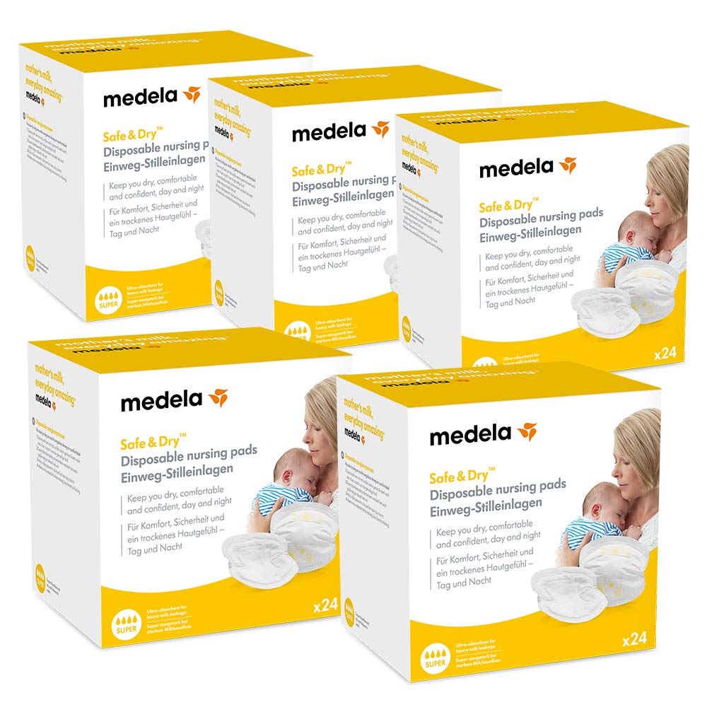 Medela Breast Pads 120 pcs, Individually packed, Super absorbent, Silky smooth, Hygienic
