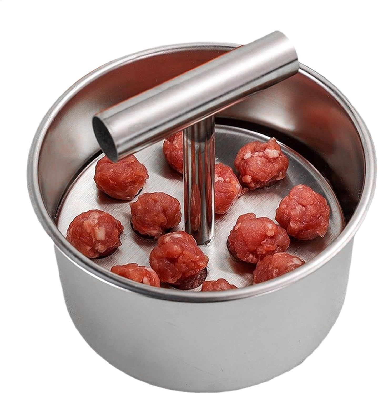 Meatball Shaper, Manual Meatball Press Meatball Shaper Made of Stainless Steel 6/12 Holes Meatball Maker Kitchen Tool for Meatballs, Bread Balls