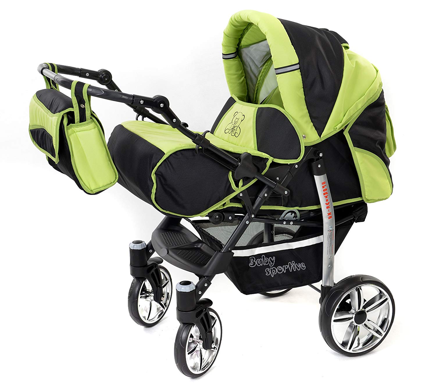 You and Baby SPORTIV-X2 Kombi-Kinderwagen 3in1 | mit Zubehör | für Kinder ab der Geburt bis 3 Jahre | Gewicht 13 kg | Faltmaß mit Rädern B99 x T60 x H59