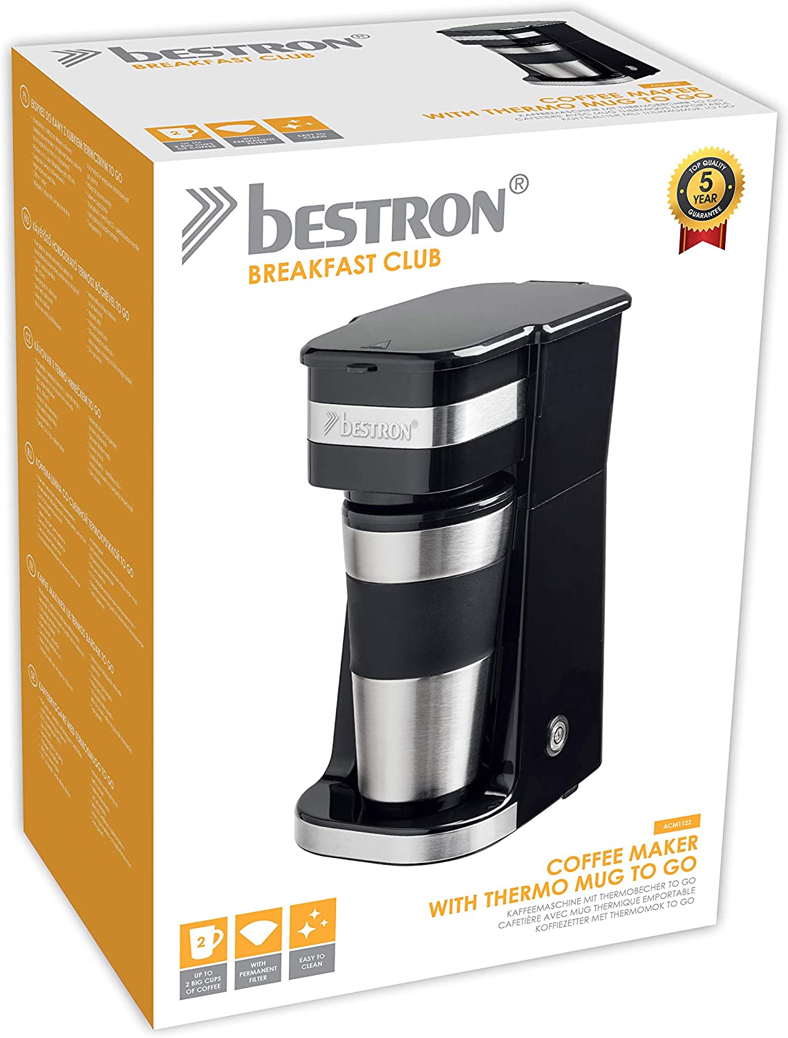Bestron Coffee Machine with Insulated Cup